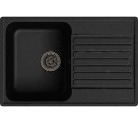 Мойка GRANFEST QUARZ GF-Z 78 чаша+крыло 740x480 черный 444920 