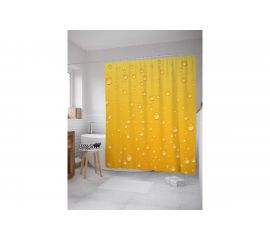 Штора (занавеска) для ванной JoyArty ""Крупные капли"" из сатена, 180х200 см с крючками, sc_21880 