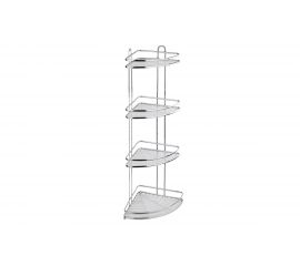 Полка для ванной комнаты и кухни Fora Floria угловая, четверная FOR-2005 