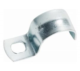 Оцинкованная скоба с одним отверстием Экопласт для трубы D20 мм, 5 шт. 43720-5 