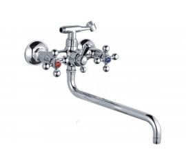 Смеситель для ванны LEDEME длинный излив, с шаровым переключателем, керамика L2619-2 805962 