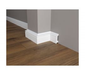 Напольный плинтус Decor-Dizayn ударопрочный влагостойкий под покраску 78Х21Х2000 мм DD122 