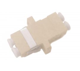 Оптический проходной адаптер LC-LC Hyperline, FA-P11Z-DLC/DLC-N/WH-BG MM, duplex, корпус 242822 