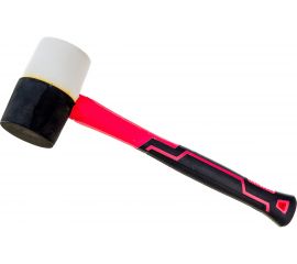 Резиновая киянка Ladina, 680г, черно-белая резина, фибергласовая двухкомпонентная рукоятка 304-003 