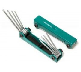 Набор ключей TORX складной 8 предметов T5H-T10H, T15H, T20H c отверстием ROCKFORCE RF-5087TF 