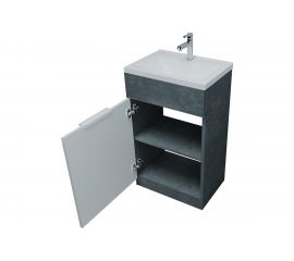 Тумба с раковиной 1Marka Revo 50Н 1д. Бетон темно-серый У99086 