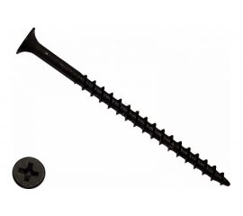 Саморез КРЕП-КОМП черный, по дереву, 4,8х 95, 10 шт. чд95мф 