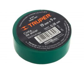 Изолента Truper акрил, 9 м, ширина 19 мм, зеленая M-22V 13511 