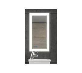 Зеркало Бриклаер Вега 40 подсветка на взмах руки, часы 4627125414190 