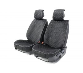 Накидки на передние сиденья CarPerformance, 2 шт. материал алькантара CUS-1012 BK/GY 