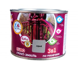 Грунт-эмаль по ржавчине OLECOLOR серый, 0.4 кг 4300009573 