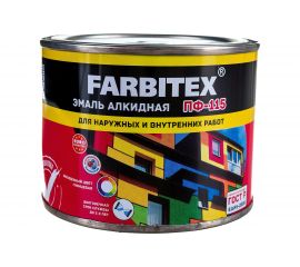Алкидная эмаль FARBITEX ПФ-115 (светло-серый; 0.4 кг) 4300009077 