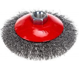 Щетка конусная 115 мм, М14, витая проволока для УШМ INTERTOOL BT-5115 