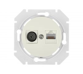 Механизм компьютерной розетки +ТВ Bylectrica скрытая установка, серия ПРОВАНС, ТК-6351 бежевый 