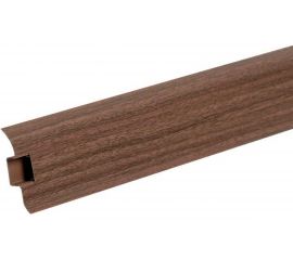 Плинтус с центральной планкой IDEAL Классик 55 мм, 2.2 м, 293 орех темный К-П55п 293 ОРХ ТЕМ 