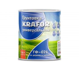 Грунт Krafor ГФ-021 серый 1.8 кг 6 26307 