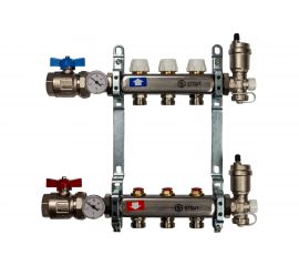 Коллектор из нержавеющей стали в сборе без расходомеров STOUT 3 выхода SMS 0912 000003 