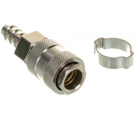 Переходник рапид – ёлочка 10 мм с обжимным кольцом 10-15 мм Elitech 0704.018400 