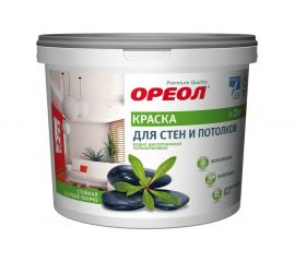 Краска для стен и потолков Ореол ВД (белоснежная; полиакриловая; для внутренних работ; 1.5 кг) 5384 