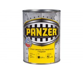 Грунт - эмаль PANZER по ржавчине 3 в 1 гладкая, белая, 0.9 кг 219835 