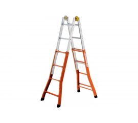 Шарнирная телескопическая лестница-стремянка Gierre PEPPina Media сталь, 4х4 перекладины A0060 