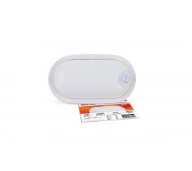 Светодиодный герметичный светильник IN HOME СПП-Д-ОВАЛ 12Вт, 230В, 6500К, 960Лм, с датчиком движения, IP65 4690612034157 