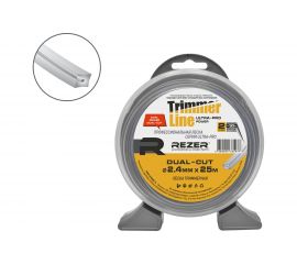 Леска DUAL-CUT (2.4 мм; 25 м; квадрат) Rezer 