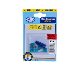 Флажковые предохранители Alca мини 15 А, 5 шт. 670400 