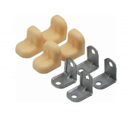 Мебельный уголок с декор. накладкой Левша 20х20, беж., 4 шт. У8-5129.Беж 