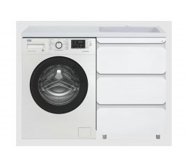 Misty Чегет - 55 Тумба напольная 3 ящ. под стиральную машину, белая П-Чег-01055-01Н3Я 