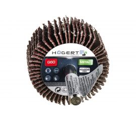 Круг шлифовальный лепестковый радиальный (40x20 мм; хвостовик 6 мм; P60) Hogert Technik HT8D002 