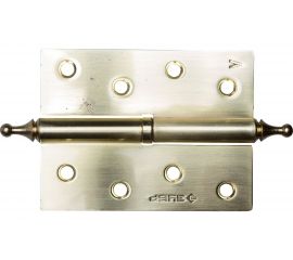 Дверная разъемная петля Зубр Эксперт 1 подшипник цвет матовая латунь SB левая с крепежом 100x75x2.5 мм 2 шт. 37605-100-3L 