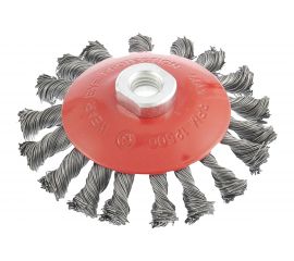 Щетка выгнутая для УШМ (125 мм; М14; 0.5 мм) MATRIX 74611 