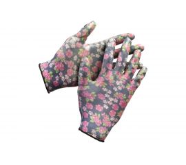 Садовые перчатки с прозрачным нитриловым покрытием Grinda черные, р. L-XL 11297-XL 