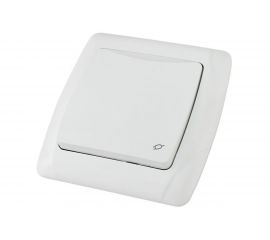 Розетка с крышкой и с защитными шторками, белая 2П+З 16А 250В TDM Онега SQ1805-0014 