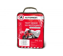 Тент-чехол на мотоцикл AUTOPROFI водонепроницаемый, двойные швы MTB208 M 