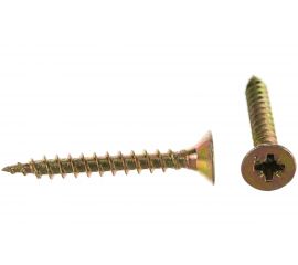 Шуруп Качественный КРЕПЕЖ желтый цинк 4.5x35, 145 шт. 0300481 КЧ 