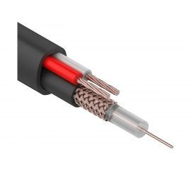 Кабель REXANT КВК-П-1,5+2x0,50 кв.мм Cu/Cu черный бухта 200 м 01-4013 