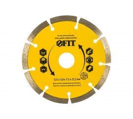 Диск алмазный отрезной (125 мм; 22.2 мм) для угловых шлифмашин Fit 37463 