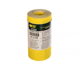 Шкурка наждачная алюминий-оксидная на бумажной основе в рулоне (115 мм, 5 м, Р320) FIT IT 38070 