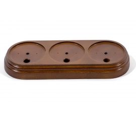 Подложка Interior Electric 3-ая с посадочным местом серия Арбат, темный дуб, массив ПД3012 