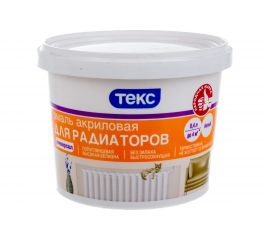 Эмаль для радиаторов Текс универсал акриловая полуглянцевая белая 0,4 л 49634 
