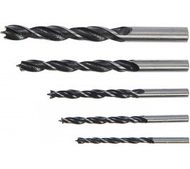 Набор сверл по дереву (5 шт; 4, 5, 6, 8, 10 мм; цилиндрический хвостовик) TUNDRA 1119704 