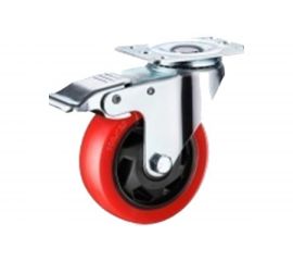 Колесо полипропиленовое поворотное с площадкой и тормозом 330100Sb (100 мм; 130 кг) А5 1005833 