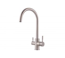 Смеситель для кухни Olives с каналом для питьевой нержавеющая сталь BALEAR 13445BL 
