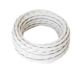 Силовой кабель Retro Electro ретро, 2х1,5, белый, длина бухты 20 2254727 