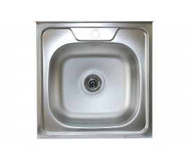Мойка из нержавеющей стали Лидер 50х50 см, толщина 0.4 мм 