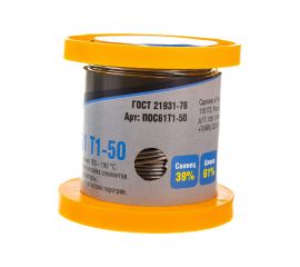 Припой (трубка; 1 мм; 50 гр; катушка) Turbojet ПОС61Т1-50 
