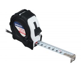 Рулетка РОКОТ с обрезиненным корпусом 5мх19мм, 3 фиксатора 658-038 