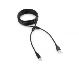 Кабель Cablexpert USB 2.0 Pro, AM/BM, 4.5 м, экранированный, 2 ферритовых кольца, черный, пакет CCF2-USB2-AMBM-15 